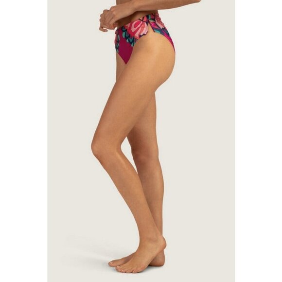 💕TRINA TURK💕 Medallion High Waist Bikini Bottom ~ Pink Medallion Print 8 NWT - Picture 3 of 10